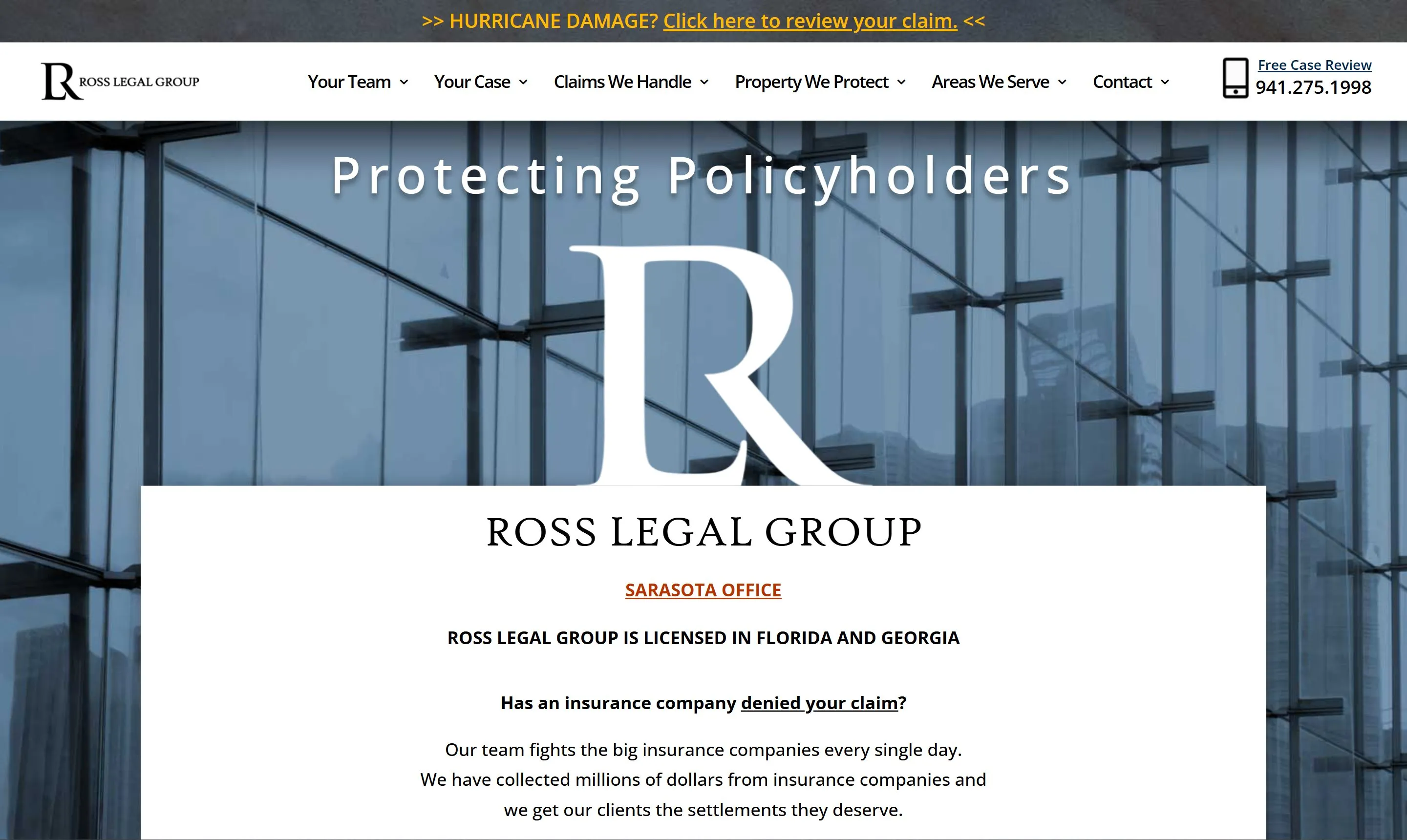 Ross Legal Group website — built by LAA
